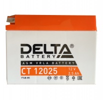 Мото аккумулятор 2,5 VRLA DELTA  CT-12025